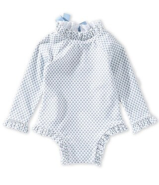 Edgehill Collection x Megan Karp Baby Girls Meredith Floral Bow Detail One-Piece Swimsuit | Dilla... | Dillard's