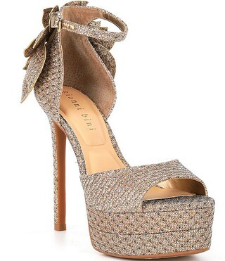 Gianni Bini Karmello Sparkle Flower Ankle Strap Platform Dress Sandals | Dillard's | Dillard's