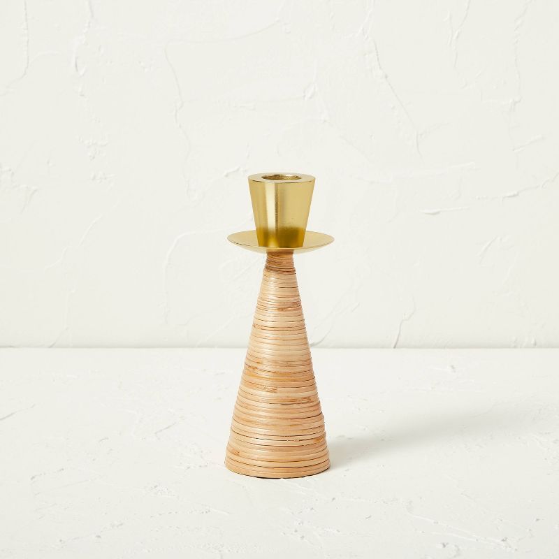 Brass Candle Holder Short - Opalhouse&#8482; designed with Jungalow&#8482; | Target