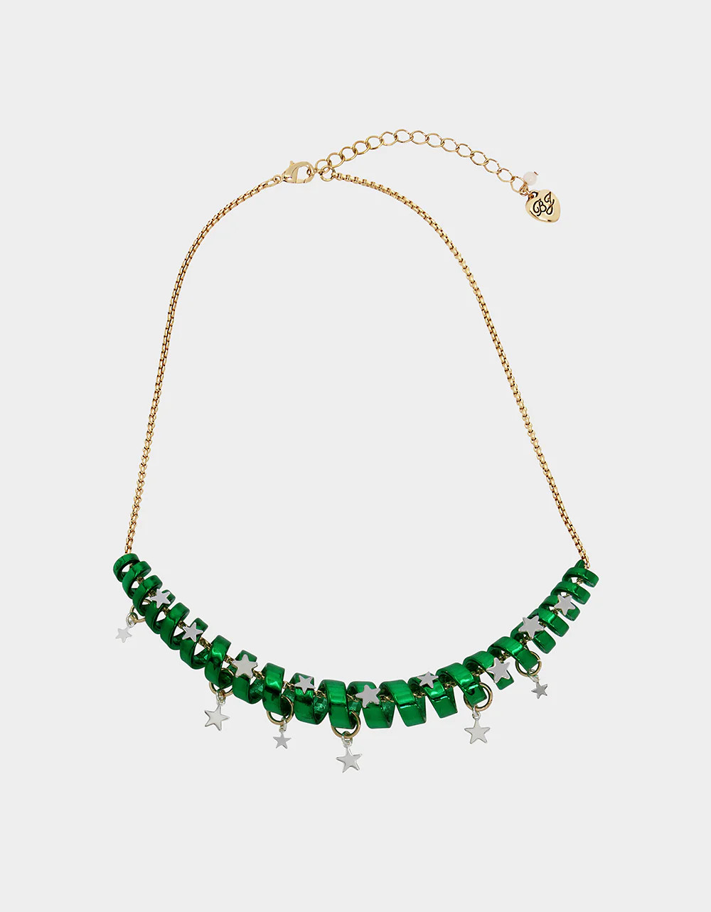 BETSEYS HOLIDAY COIL NECKLACE GREEN | Ribbon Necklaces | Betsey Johnson