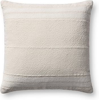 Loloi Magnolia Home by Joanna Gaines Selena Collection PMH0076 Ivory/Natural 18'' x 18'' Cover w/... | Amazon (US)