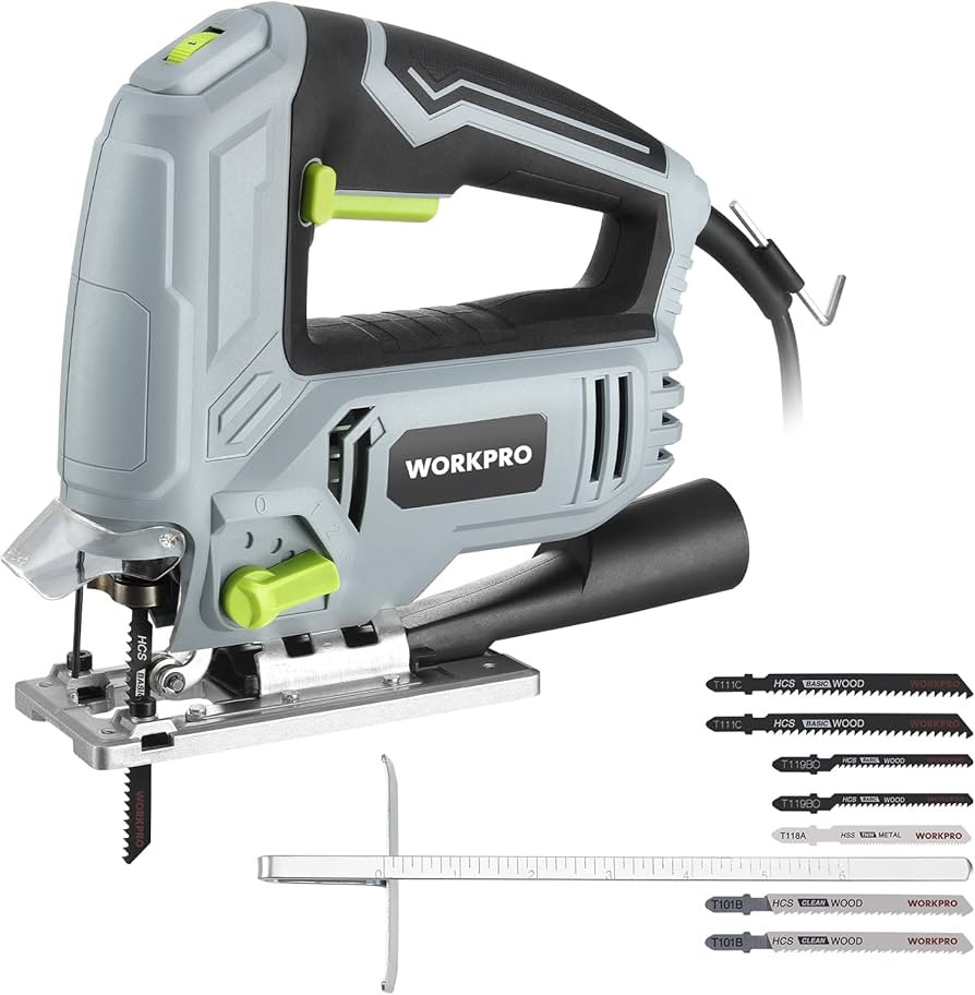 WORKPRO Jig Saw, Heavy Duty Design, 5 AMP 3000 SPM, Jigsaw Tool Corded Electric Power Cutter for ... | Amazon (US)