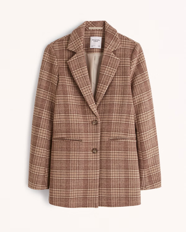 Heavyweight Wool-Blend Blazer Coat | Abercrombie & Fitch (US)