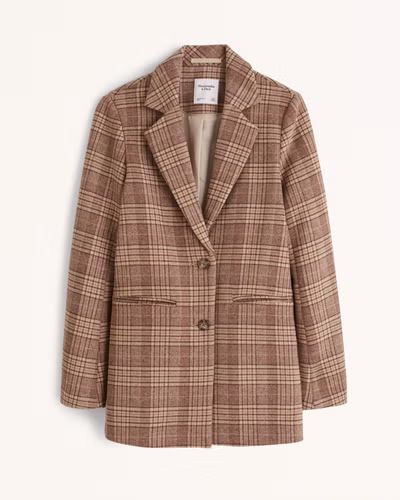 Women's Wool-Blend Blazer Coat | Women's Up To 50% Off Select Styles | Abercrombie.com | Abercrombie & Fitch (US)