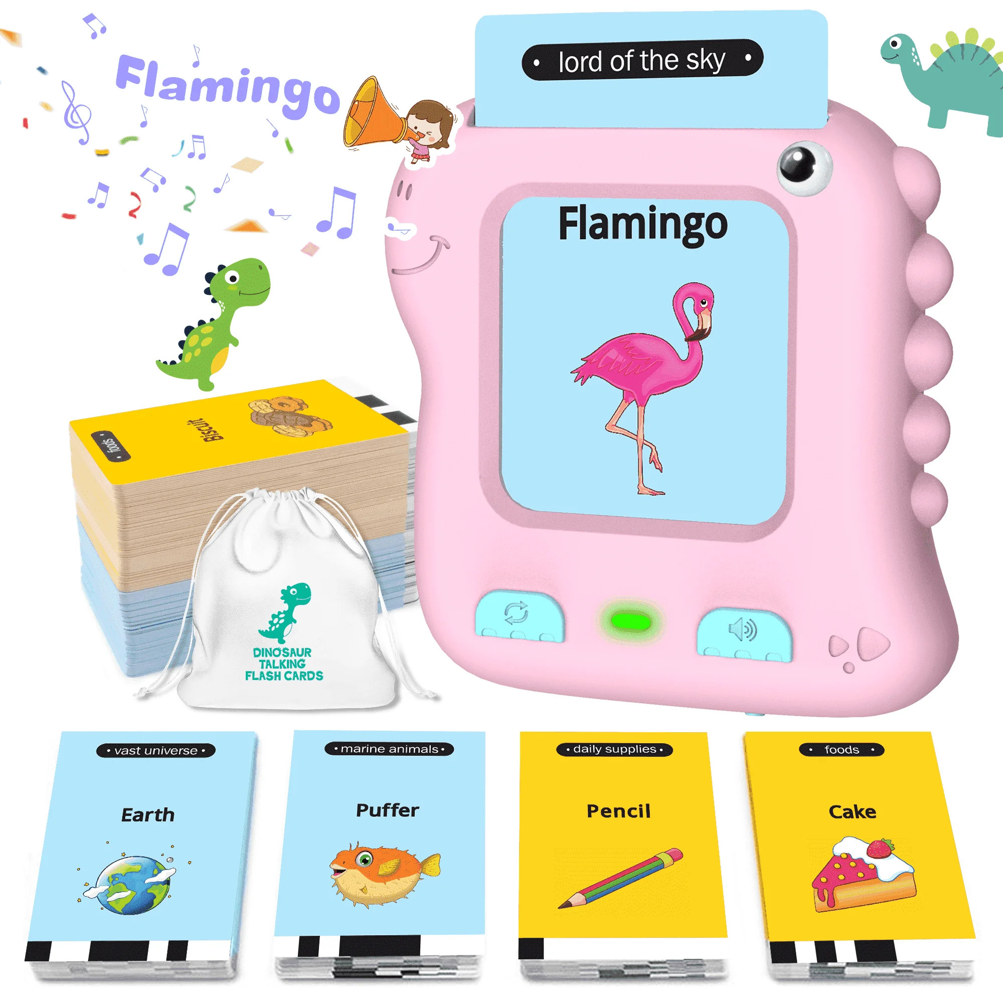 Richgv Upgraded Talking Flash Cards, Big Button Toys for 1 2 3 4 5 6 Year Girls, Educational Game... | Walmart (US)