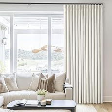 Memory Shape Trained Pinch Pleated Linen Curtains 100 Inches Long for Living Room Bedroom Custom ... | Amazon (US)