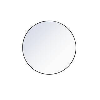 Large Round Black Modern Mirror (48 in. H x 48 in. W) WM8094Black | The Home Depot