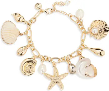 BaubleBar Linda Shell Charm Bracelet | Nordstrom | Nordstrom