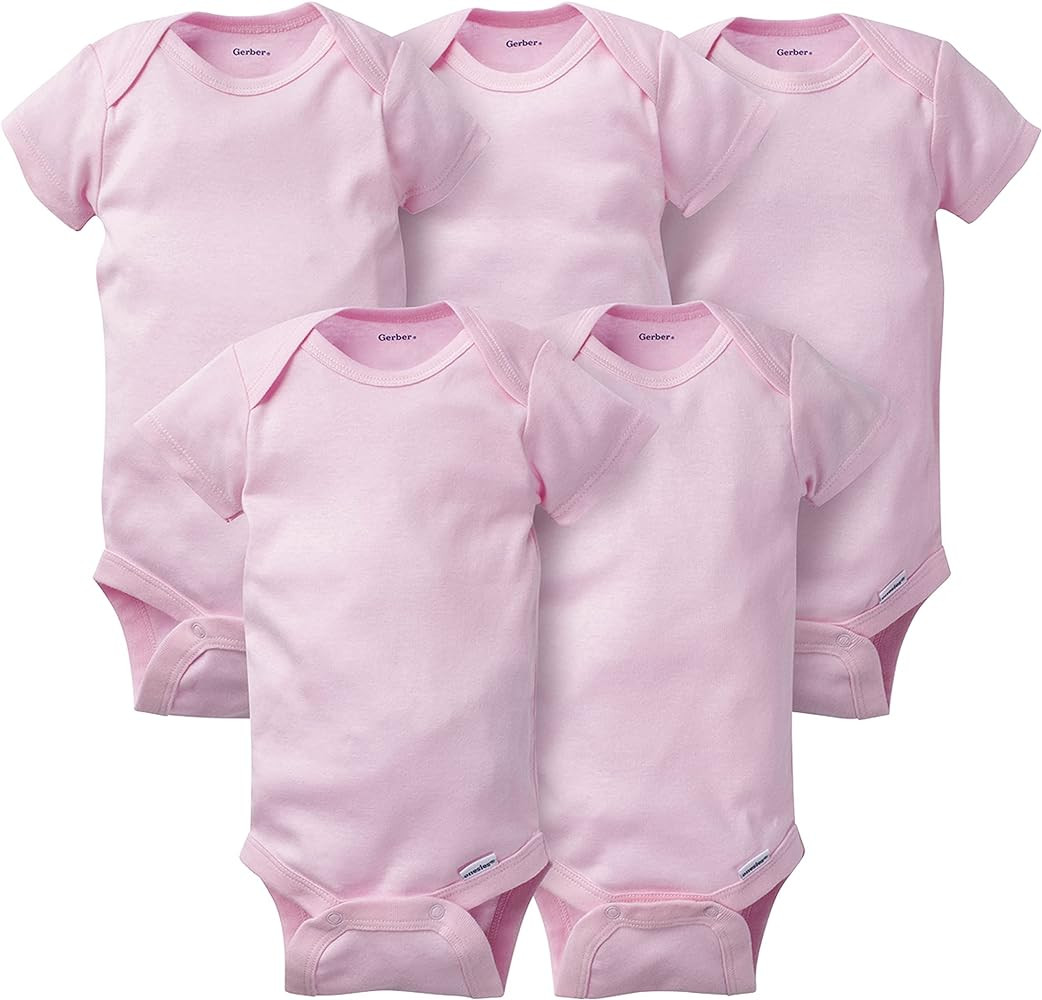 Gerber Unisex-Baby 5-Pack Solid Onesies Bodysuits | Amazon (US)