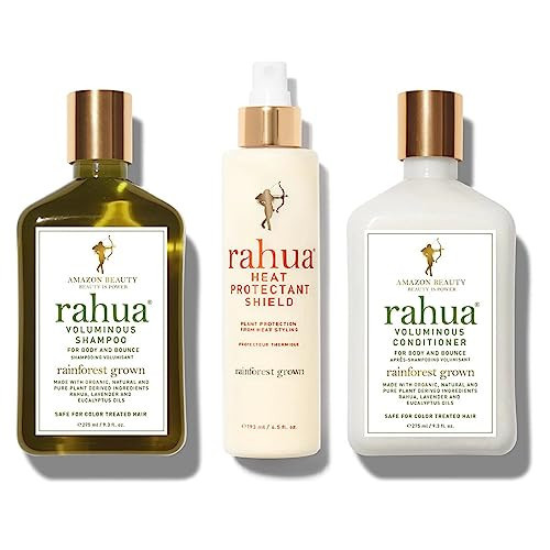 Rahua Voluminous Protective Set Voluminous Shampoo, 9.3 Fl Oz, Voluminous Conditioner, 9.3 Fl Oz Heat Protectant Shield 193 ml/ 6.5 Fl. Oz. Multi Formulated Hair Care Products | Amazon (US)