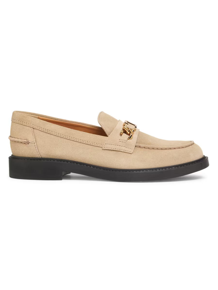 Gomma Basso Suede T Chain Loafers | Saks Fifth Avenue