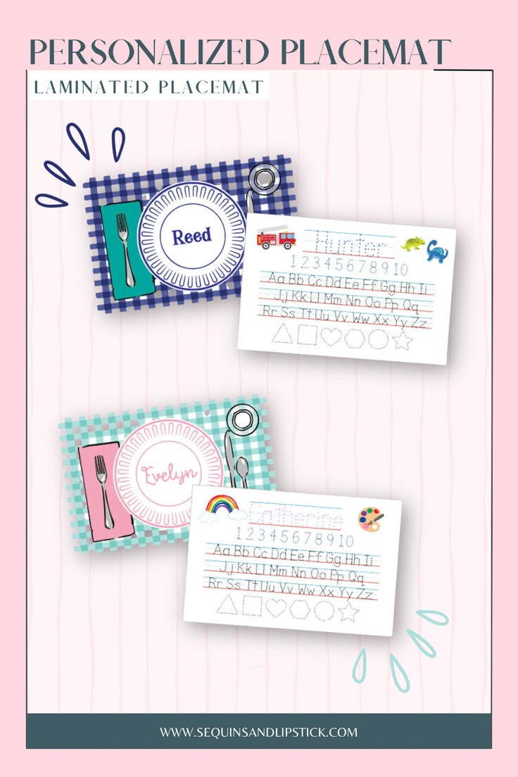 Make mealtime fun and educational with custom kids laminated placemats 🍎✨ Personalized with your child’s name and designed for daily use, these durable mats flip over to reveal a traceable alphabet for interactive learning.  

 #LTKmomlife #LTKBaby #LTKKids