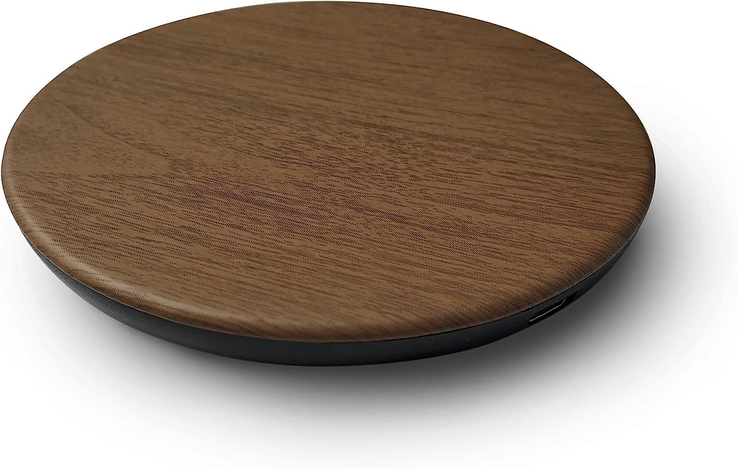 Wireless Charger Rubberized Wood Charging Pad- Qi Certified, 15W Fast Charging Station by Reveal Sho | Amazon (US)