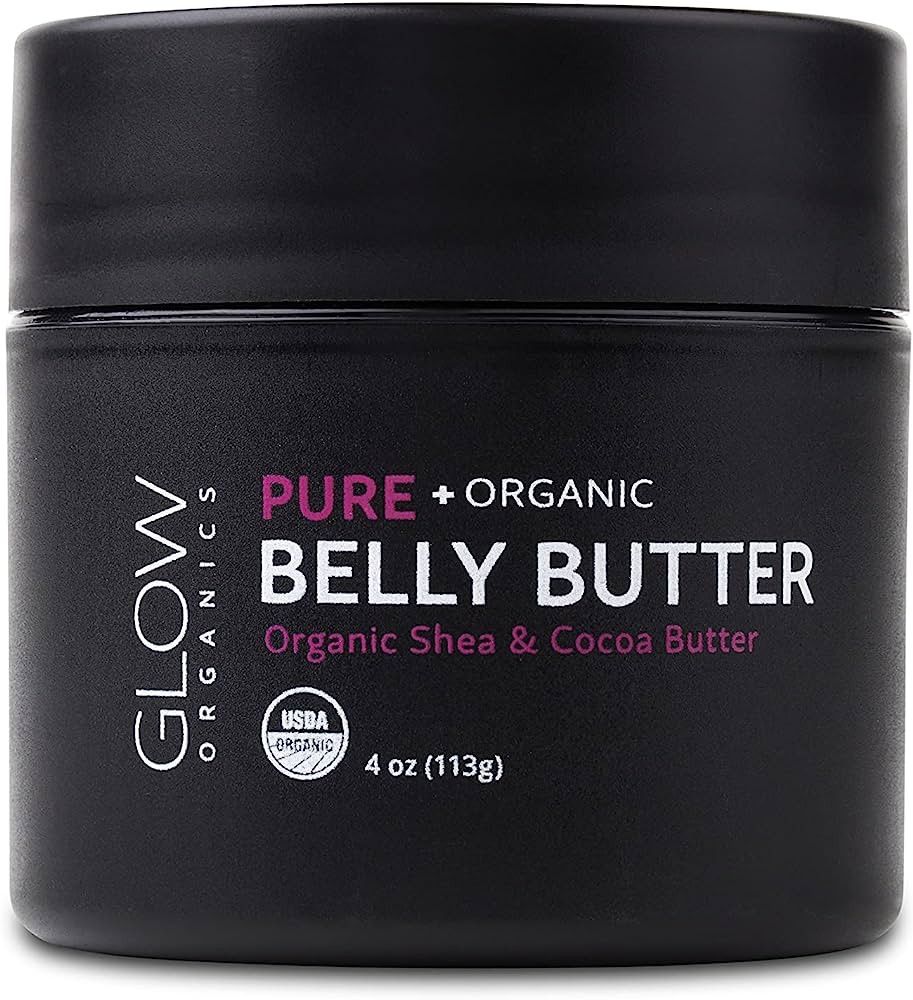 Glow Organics 100% Organic Belly Butter, Prevents Stretch Marks and Firms Skin | Amazon (US)