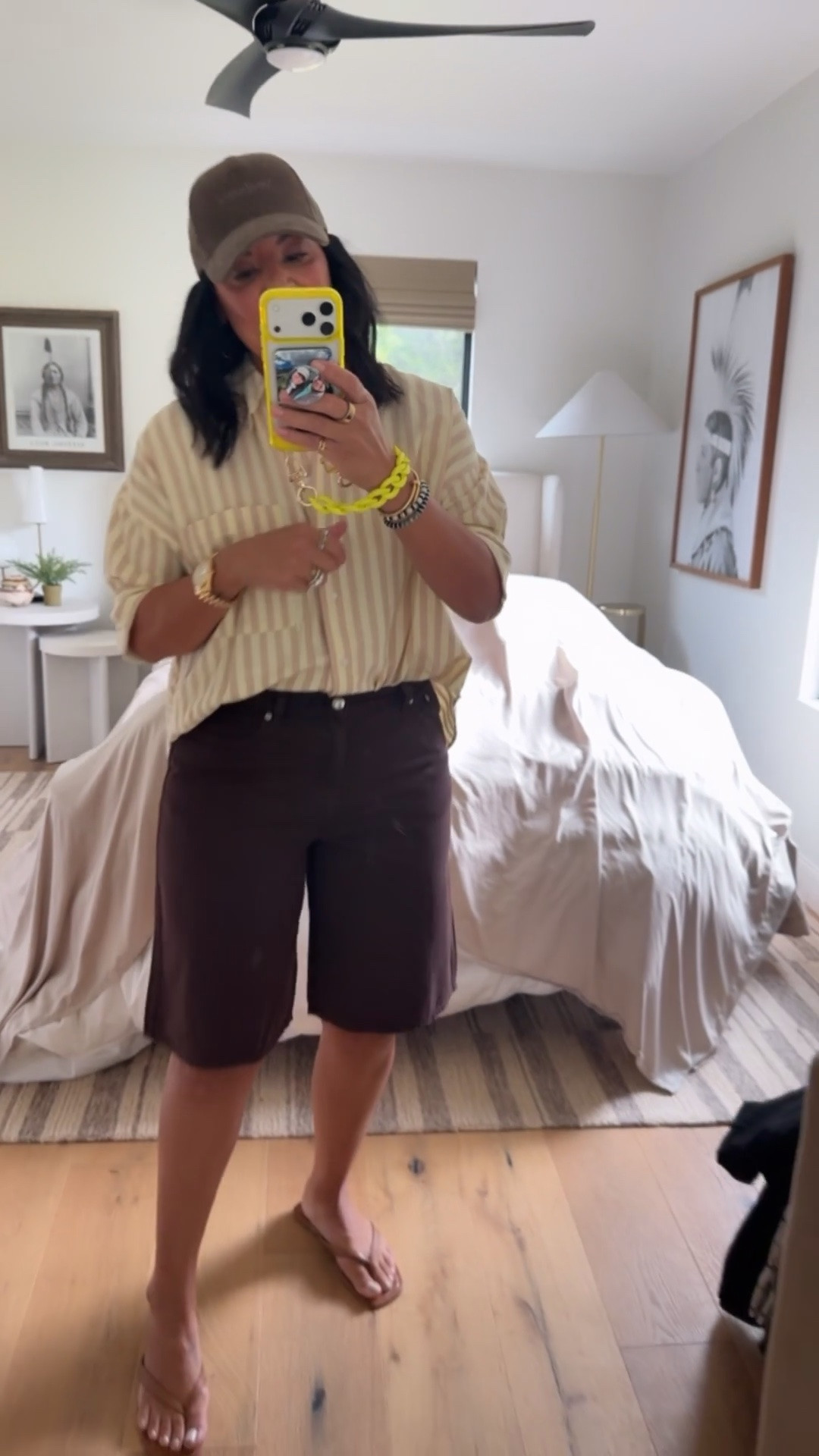 Short sold out so quickly but shorts are size 29 (I’m a curvy size 8), sandals fit tts, hat size medium (I have an average sized head.

#LTKTravel #LTKMidsize #LTKOver40