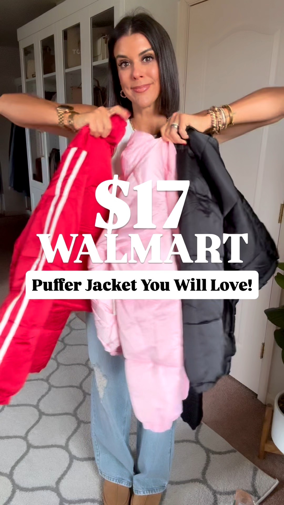 Love these Walmart puffer jackets! I sized up one size to a medium in them for this fit. Size DOWN in Walmart jeans. I sized down one size to a zero and they are still a baggy fit. I’m 5’5 for reference 

#LTKHoliday #LTKStyleTip #LTKFindsUnder100