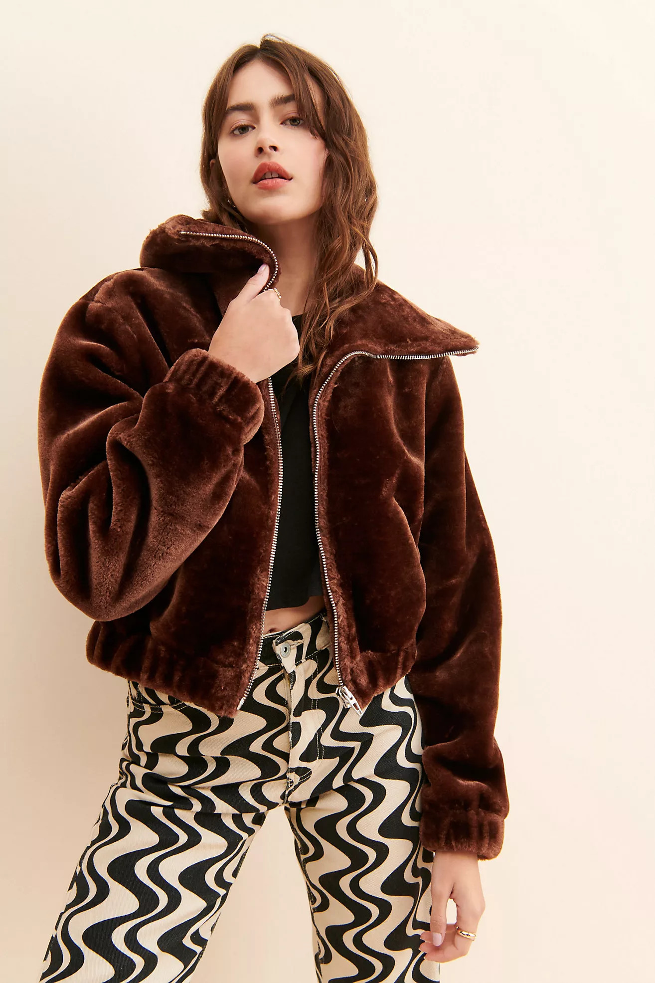 [BLANKNYC] Self Care Faux Fur Bomber | Anthropologie (US)