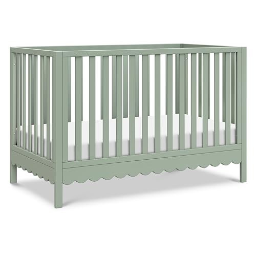 Davinci Sammy Scallop 4-in-1 Convertible Crib in Light Sage, GREENGUARD Gold Certified | Amazon (US)