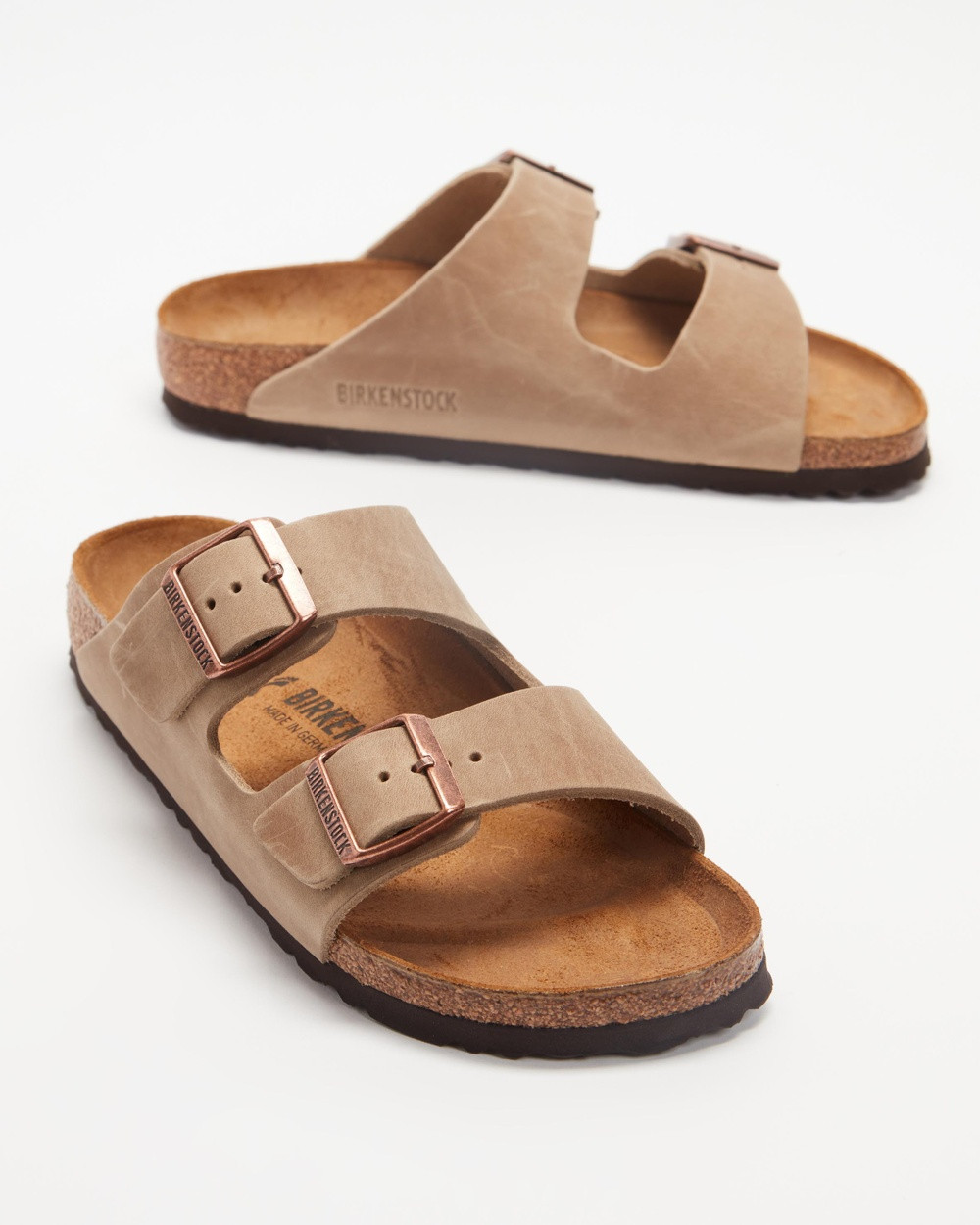 Birkenstock - Arizona Narrow Unisex - Casual Shoes (Tabacco Brown Oiled Leather) Arizona Narrow Unisex | THE ICONIC (AU & NZ)