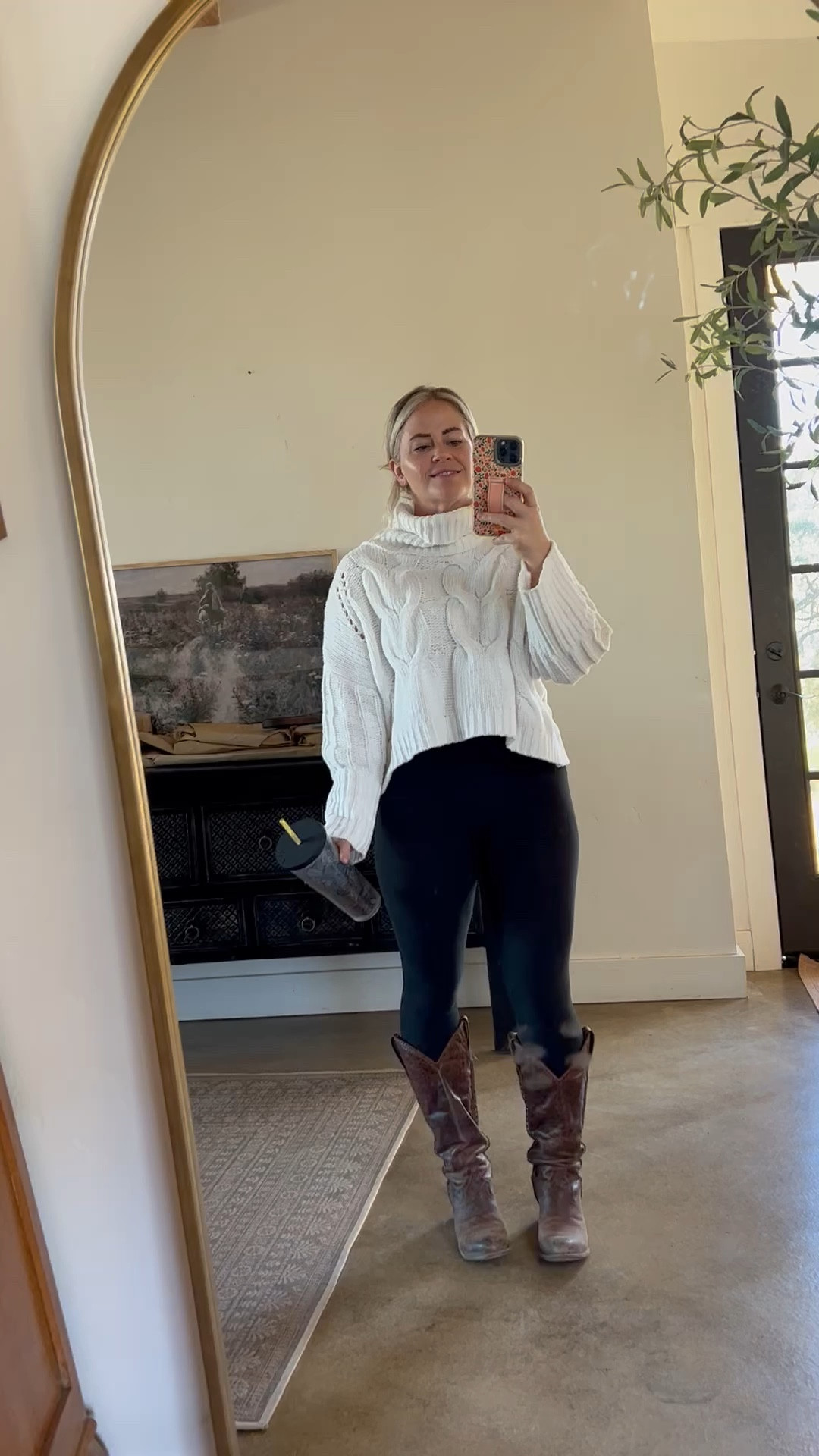 Winter outfit of the day. The best leggings with pockets, tall brown boots that match everything & knit soft sweater 

#LTKstyletip #LTKunder50 #LTKHoliday