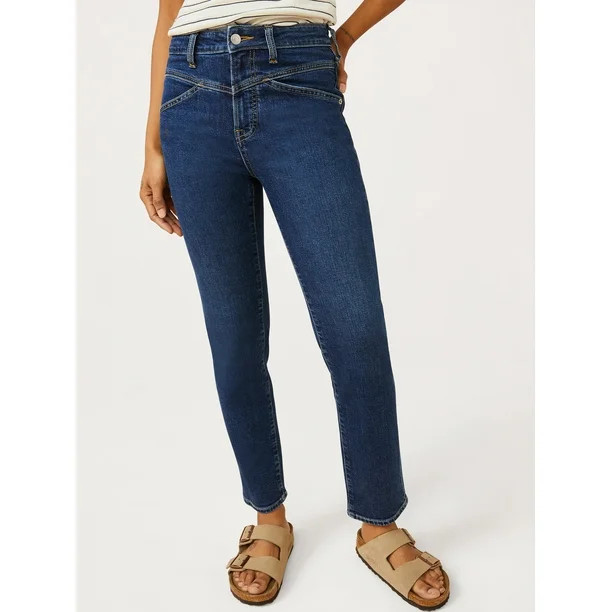 Free Assembly Women's V-Front Jeans | Walmart (US)