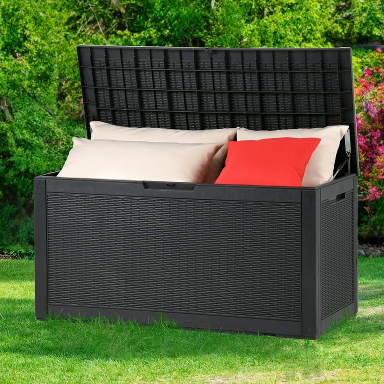 Dextrus 100 Gallon Weatherproof Deck Box Patio Garden Pool Storage Organizer Large Outdoor Contai... | Walmart (US)