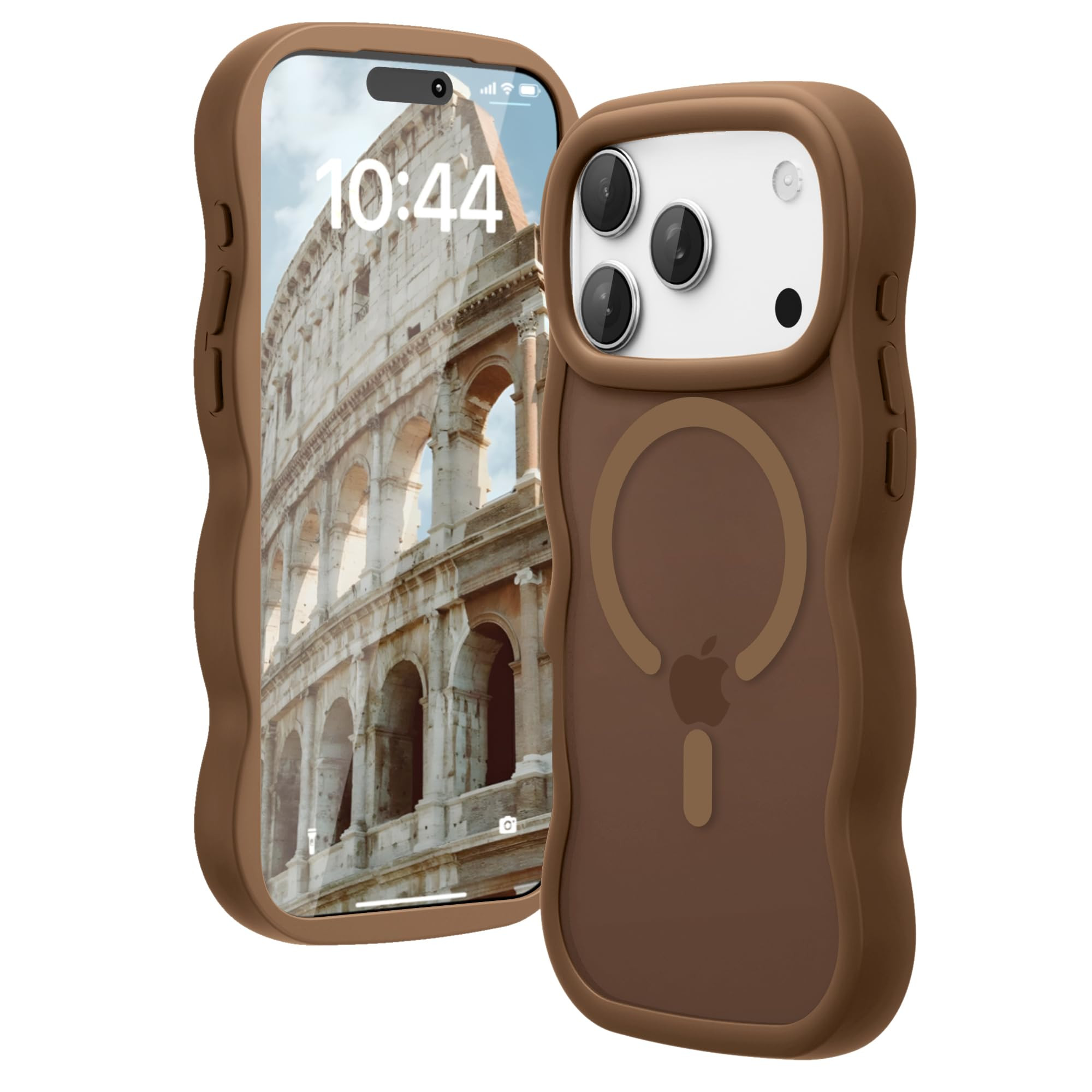 Magnetic for iPhone 17 Pro Max Case, Compatible with Magsafe Wavy Frame Cute Translucent Matte Ha... | Amazon (US)