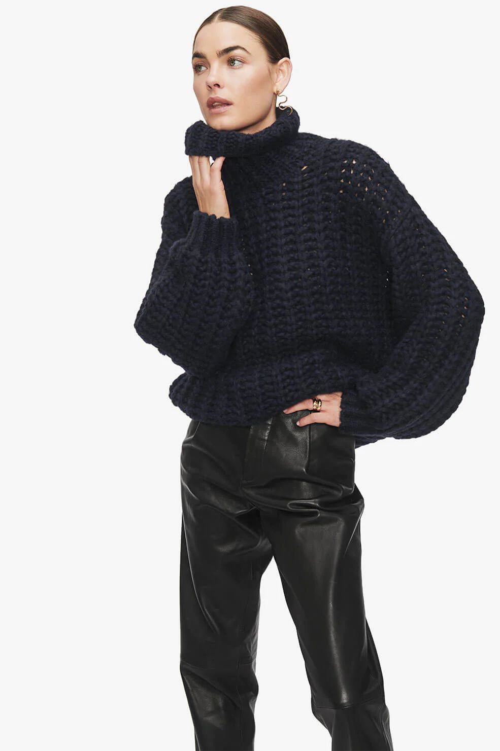 Iris Sweater - Navy | ANINE BING