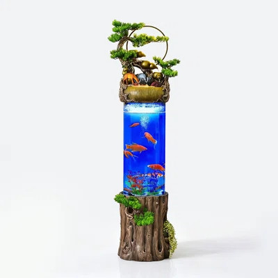 New Chinese-Style Pine Landscape Circulating Water Aquariums Tank | Wayfair North America