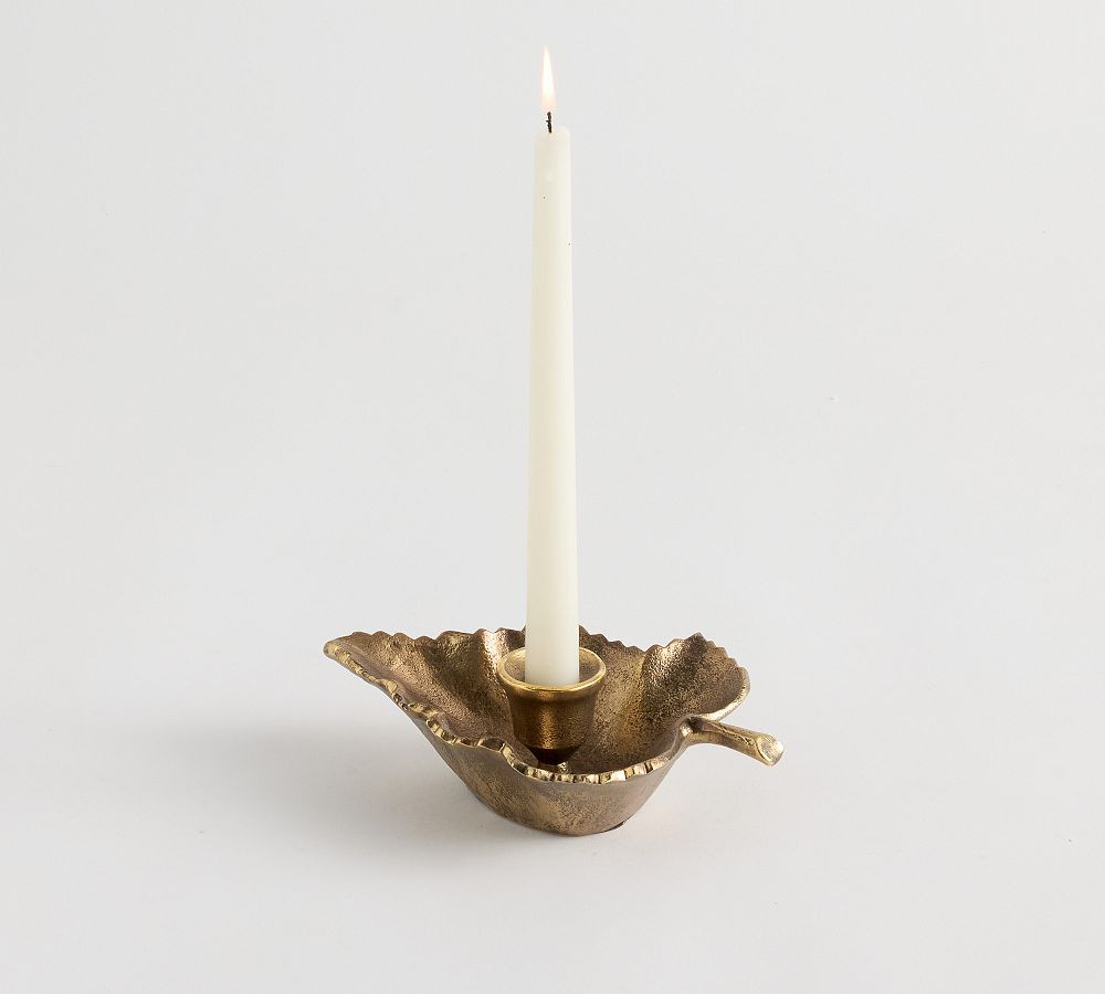 Metal Leaf Candle Holder | Pottery Barn (US)