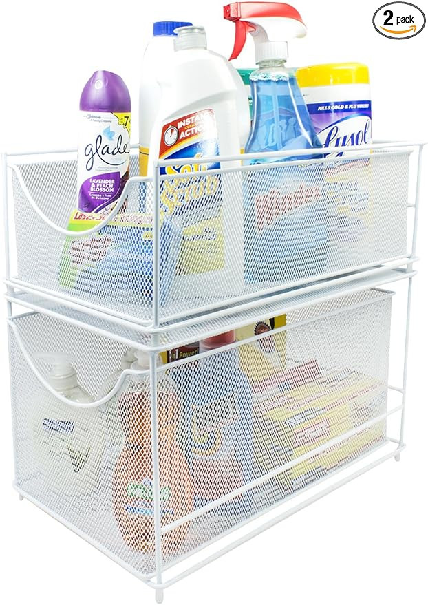 Sorbus® Cabinet Organizer Set—Mesh Storage Organizer with Pull Out Drawers—Ideal for Counter... | Amazon (US)