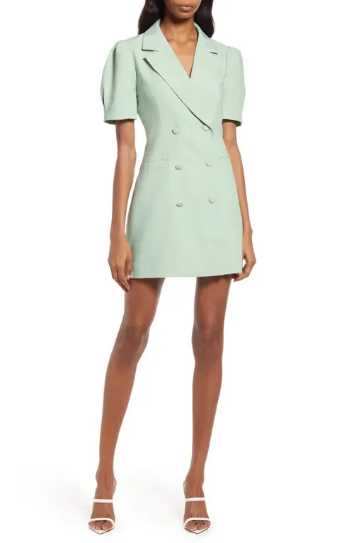 Adelyn Rae Rita Blazer Minidress in Pistachio at Nordstrom, Size X-Small | Nordstrom