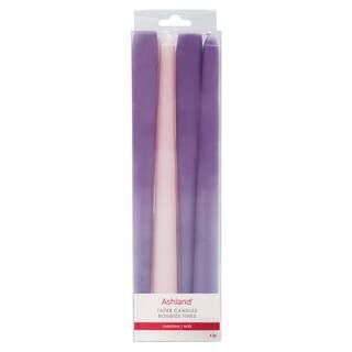 Christmas Purple & Pink Taper Candles by Ashland®, 4ct. | Michaels Stores