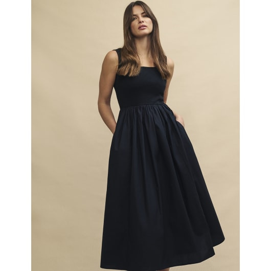 Black Colorado Skater Midi Dress | Nobody's Child