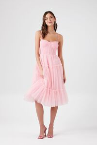 Tulle Ruffled Bustier Midi Dress | Forever 21 (US)