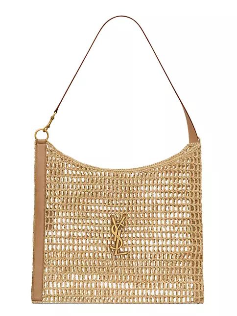 Oxalis in Raffia Crochet and Vegetable-Tanned Leather | Saks Fifth Avenue (CA)