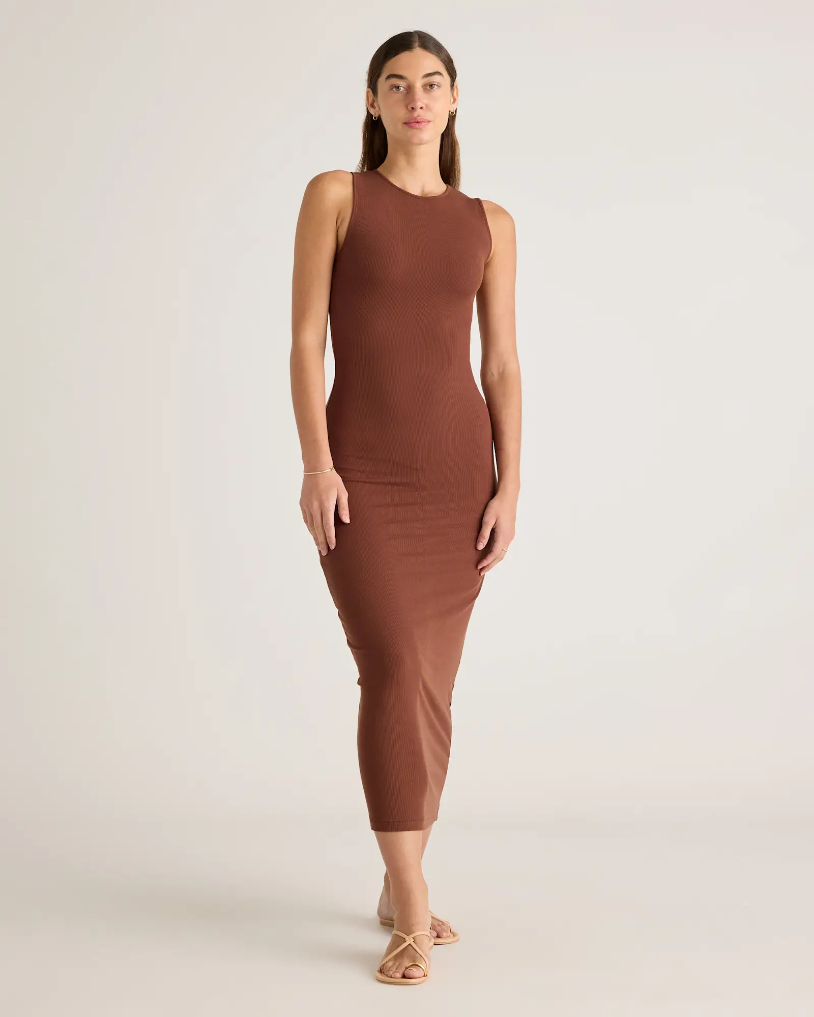 Tencel Rib Knit Tank Midi Dress | Quince