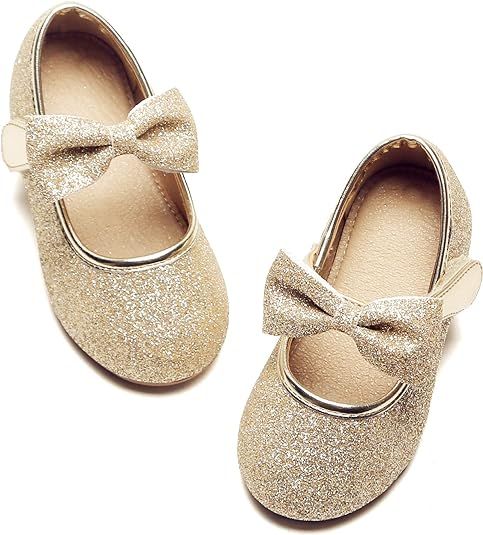 Felix & Flora Toddler Little Girl Dress Shoes - Girl Mary Jane Flats Party School Wedding | Amazon (US)