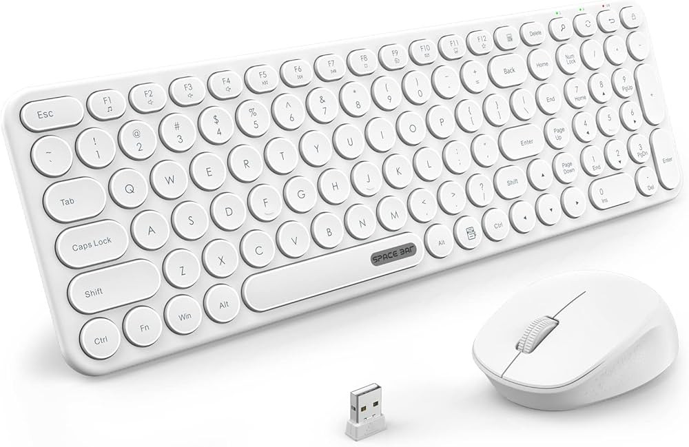 Amazon.com: Wireless Keyboard Mouse Combo with Round Keys, Smooth Typing, Ergonomic Tilt Angle, S... | Amazon (US)