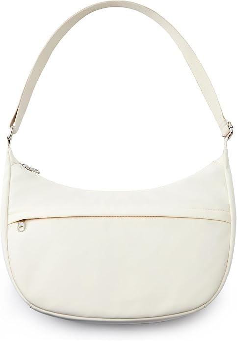 KALIDI Nylon Crescent Bag Medium Casual Shoulder Crossbody Purse with External Pocket for Women M... | Amazon (US)