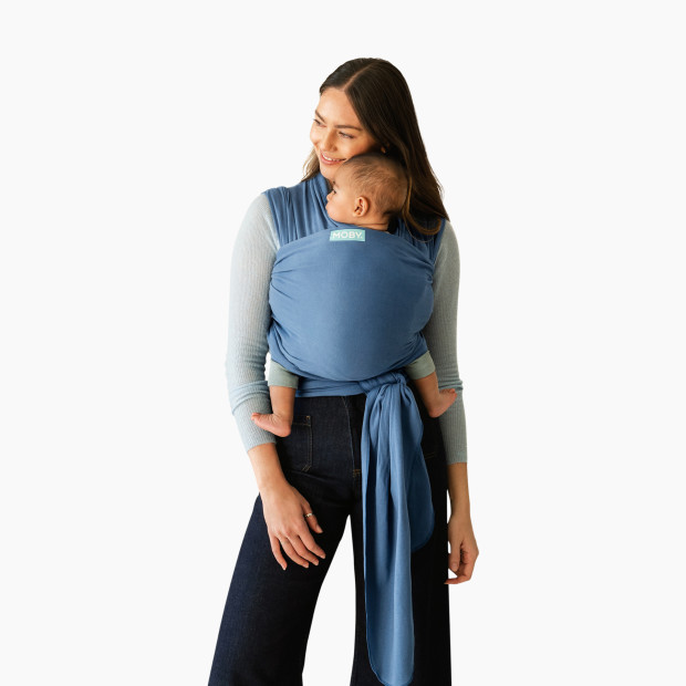 Moby Classic Wrap Carrier in Ocean Blue | 100% Cotton | Babylist