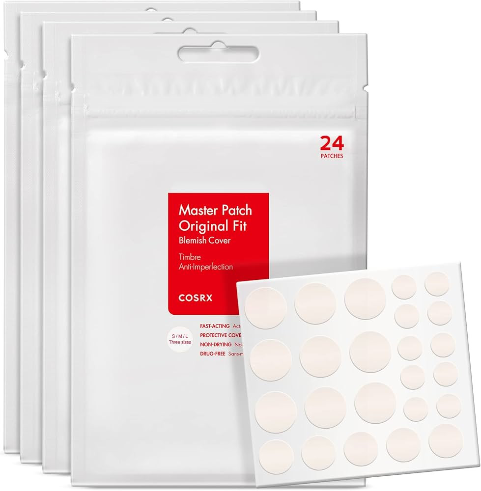 COSRX Acne Pimple Patch (96) Absorbing Hydrocolloid Original 3 Size Patches for Blemishes and Zit... | Amazon (US)