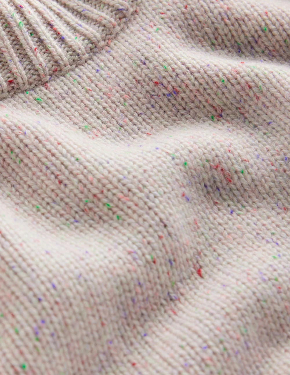 Chunky Cashmere Sweater-Ivory, Multi Neps | Boden (US)