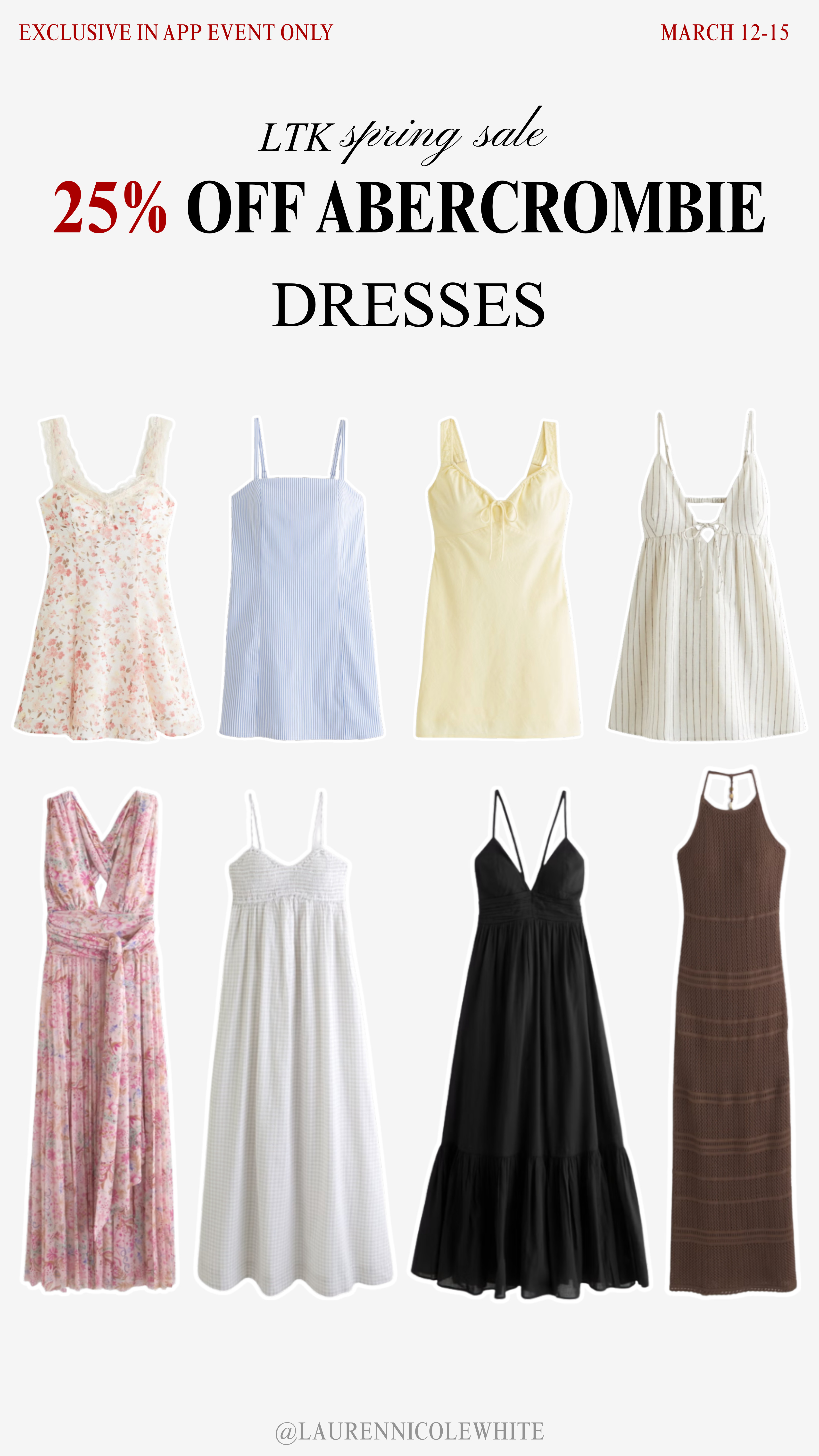 The LTK spring sale is here which means Abercrombie is 25% off sitewide through the LTK app ONLY!!

obsessed with their new dresses!!! 

 #LTKSpringSale #LTKootd #LTKSeasonal