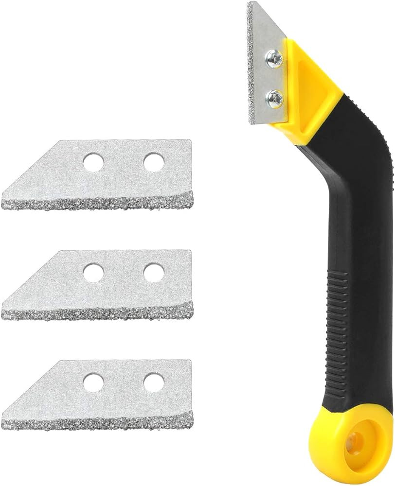 Coitak Tile Grout Saw Angled Grout Saw with 3 Pieces Extra Blades Replacement, Grout Removal Tool... | Amazon (US)
