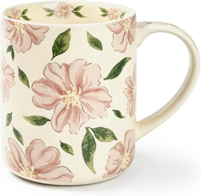 18 oz Large Ceramic Coffee Mug, Porcelain Tea Cup with Big Handle | Amazon (US)
