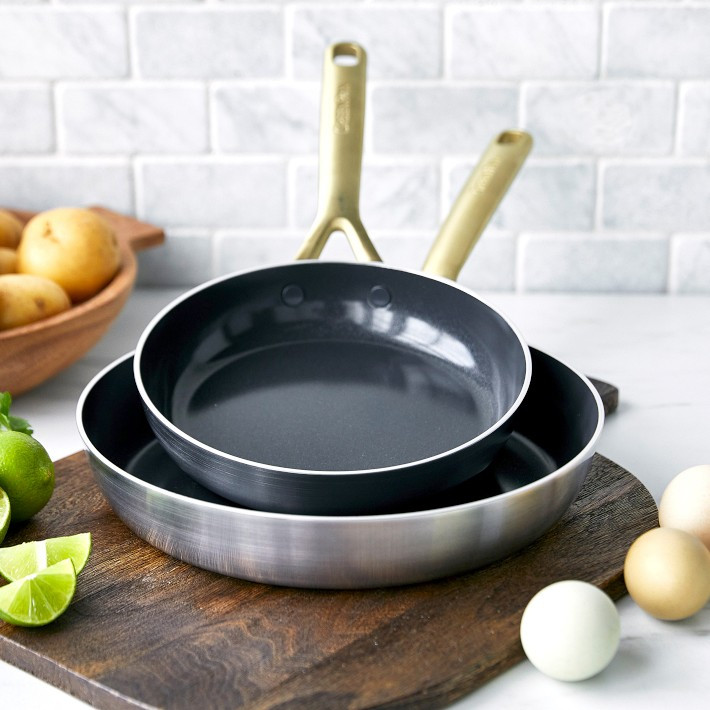 GreenPan™ GP5 Stainless-Steel Ceramic Nonstick Fry Pan, Set of 2 | Williams-Sonoma