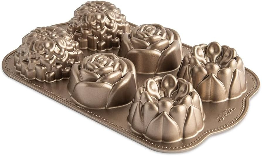 Nordic Ware Floral Cakelet, 3 Cups, Toffee | Amazon (US)