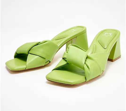 Marc Fisher LTD Twist Knot Leather Sandals - Calia - QVC.com | QVC