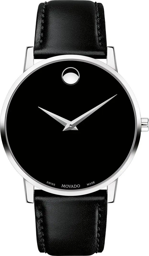 Leather Strap Watch, 40mm | Nordstrom